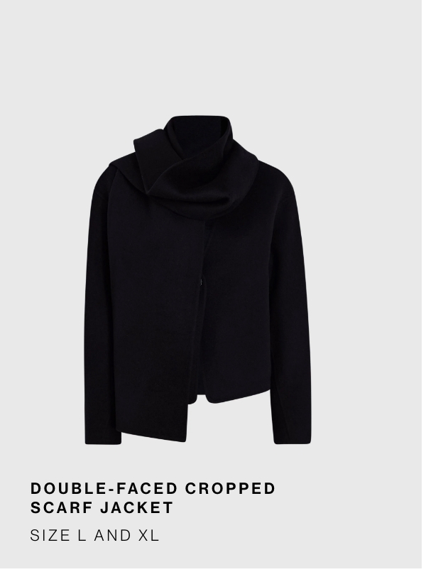 Double-Faced Cropped Scarf Jacket