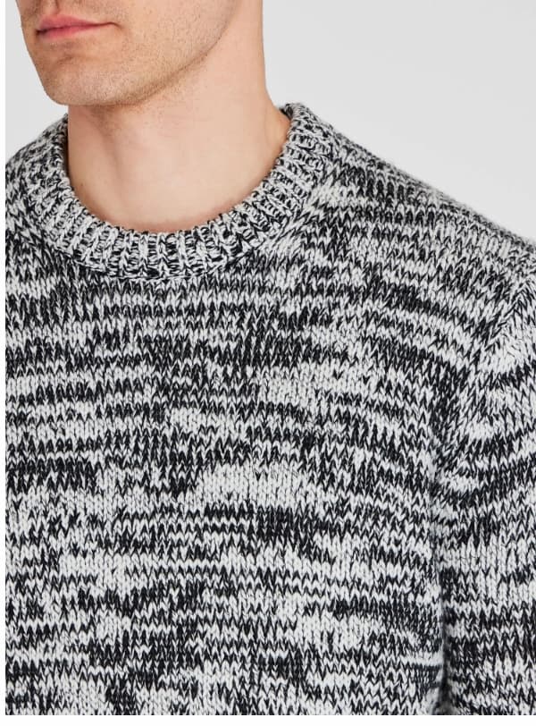 Marl Slub Wool Blend Crewneck