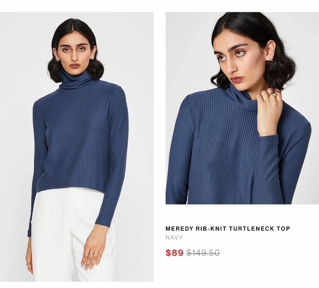Meredy Rib-Knit Turtleneck Top