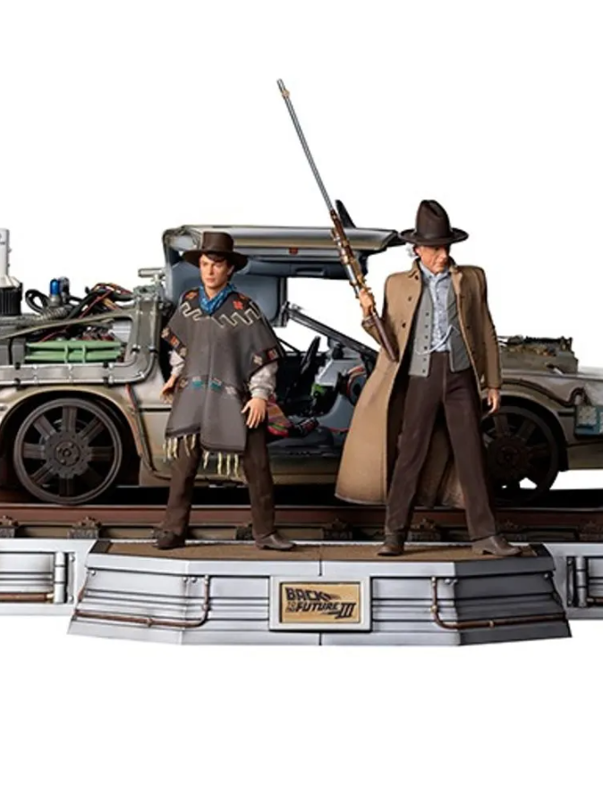 Statue Delorean (Full Set) - Back To The Future III - Art Scale 1/10 - Iron Studios