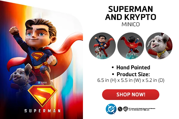 Statue Superman and Krypto - Superman: Legacy - Minico - Iron Studios
