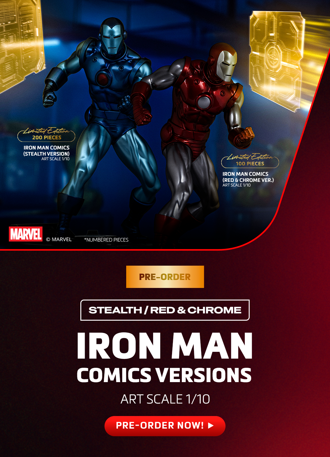 Pré-order Iron Man Comics Versions Art Scale 1/10