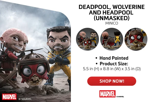 Statue Deadpool, Wolverine and Headpool (Unmasked Version) - Deadpool & Wolverine - Minico - Iron Studios