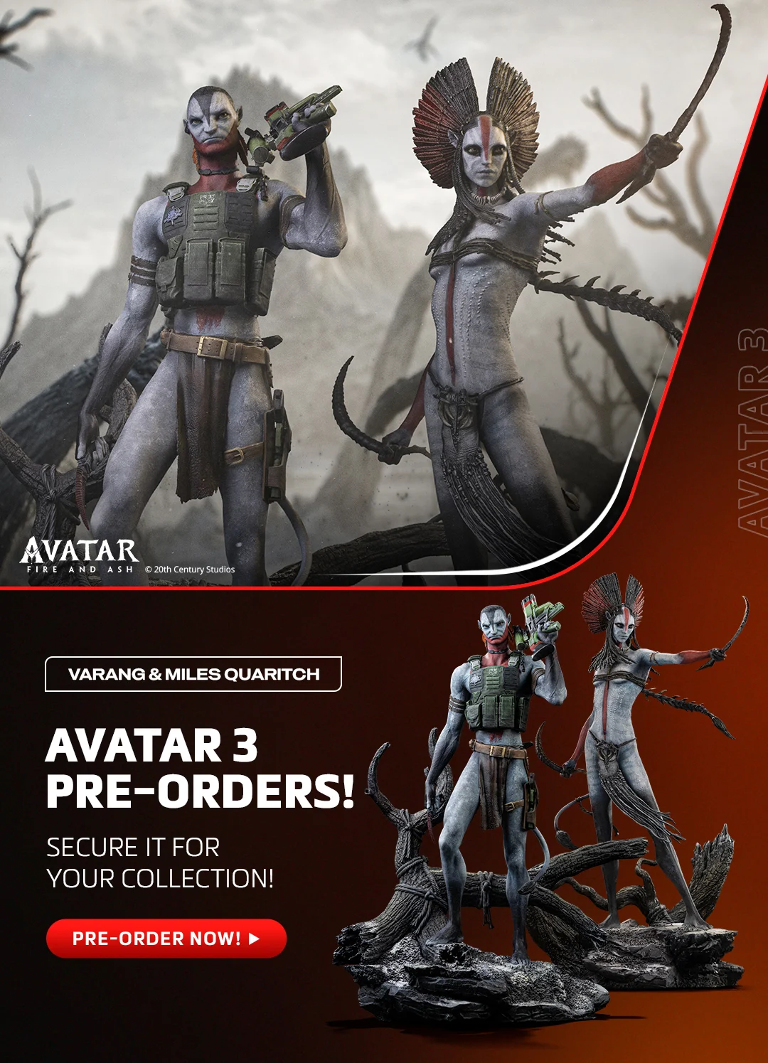 Pre-order - Avatar 3 - Varang 1/10 and Miles Quaritch 1/10