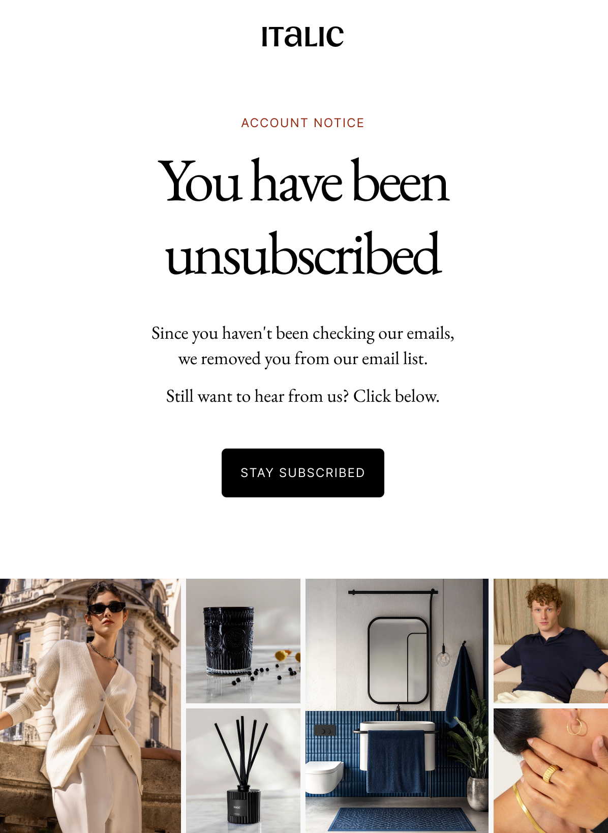 You have been unsuscribed