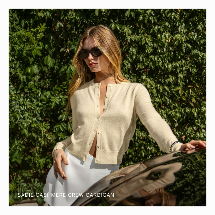 Sadie Cashmere Crew Cardigan