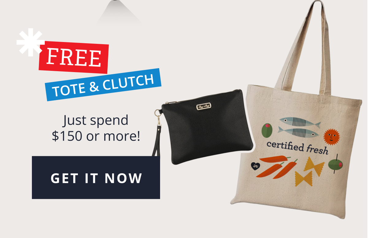 FREE TOTE & CLUTCH | Just spend $150 or more! [ GET IT NOW ]
