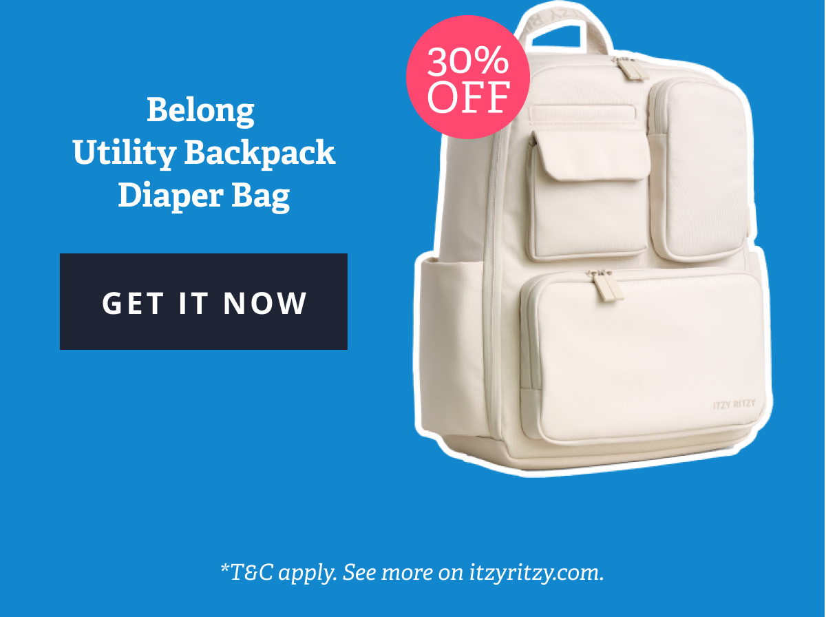 30% OFF | Belong  Utility Backpack Diaper Bag [ GET IT NOW ] *T&C apply. See more on itzyritzy.com.