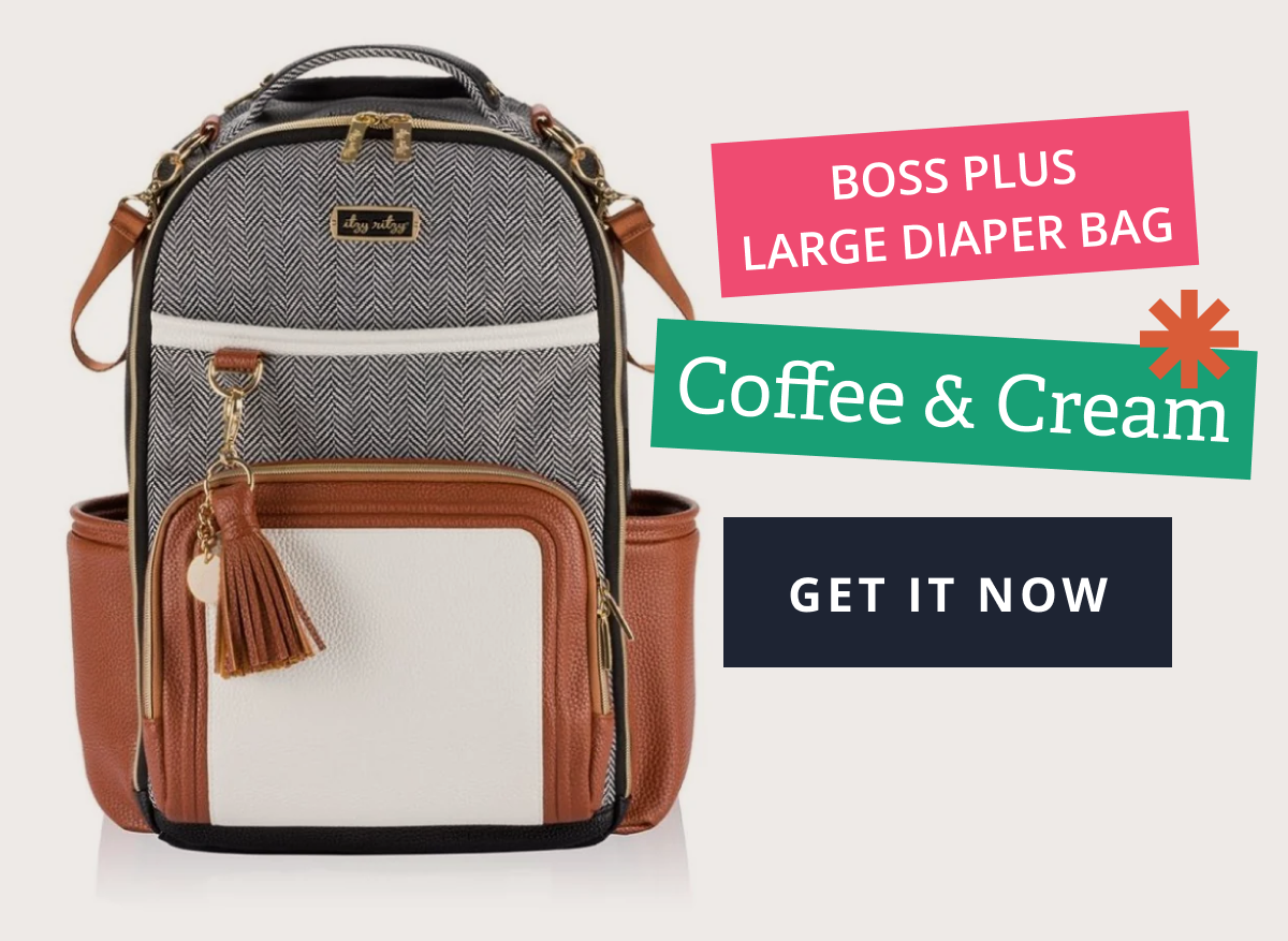 bOSS PLUS Large diaper bag Coffee & Cream [ get it now ]