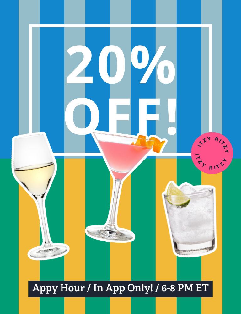 Join us for Appy Hour! Take 20% off* in our new app today from 6:00-8:00 pm ET. Download Now!