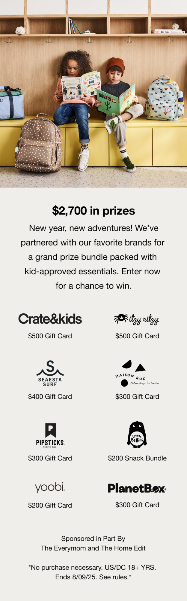 Enter for a chance to win 