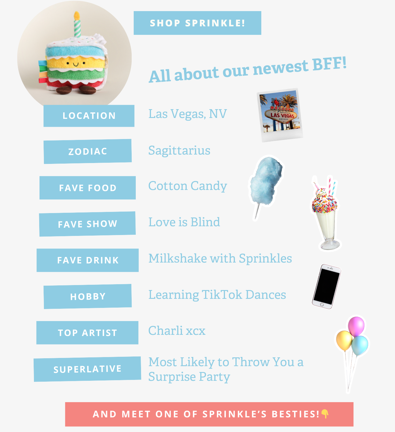 Meet Spinkle the cake SHOP NOW