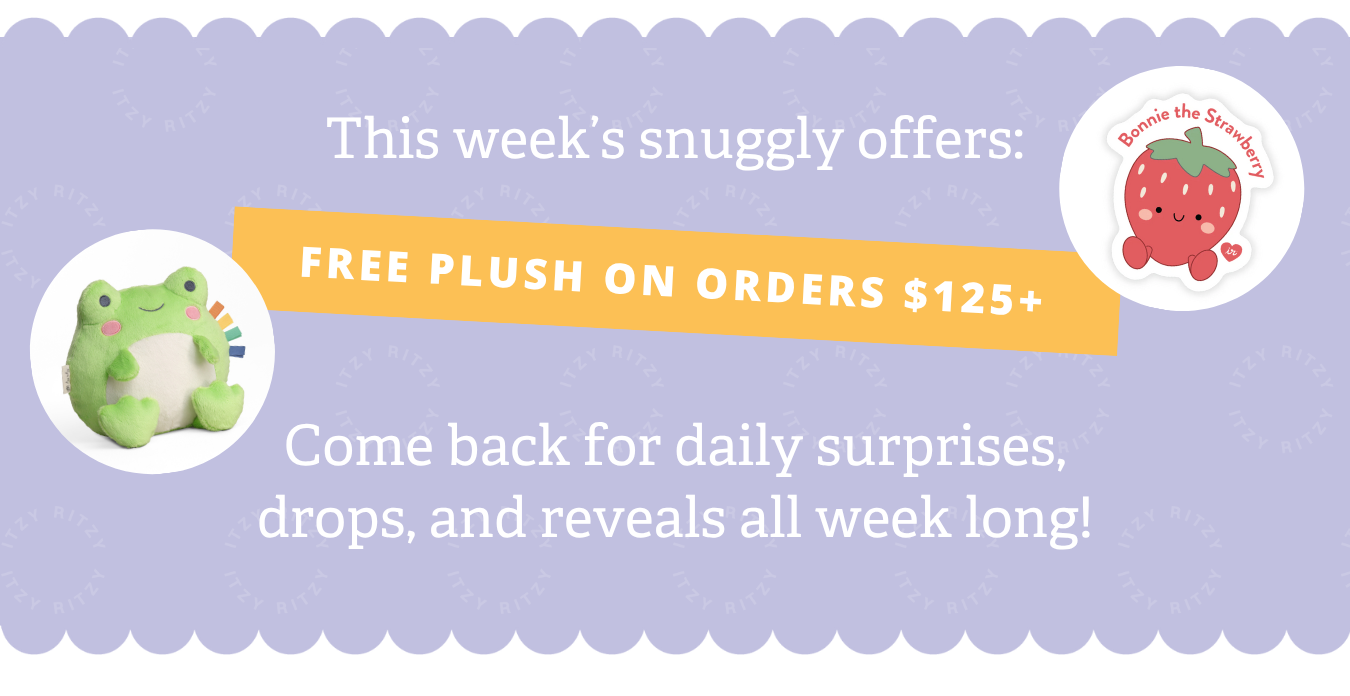 Free plush on orders over $125+