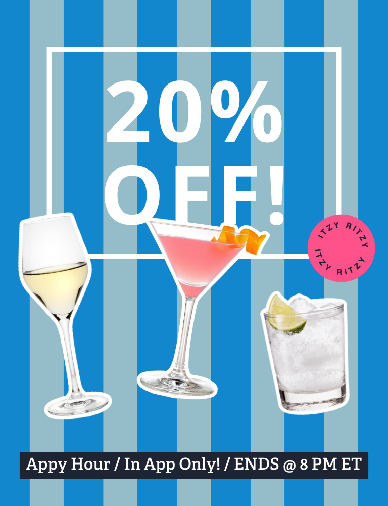 Join us for Appy Hour! Take 20% off* in our new app today from 6:00-8:00 pm ET. Download Now!