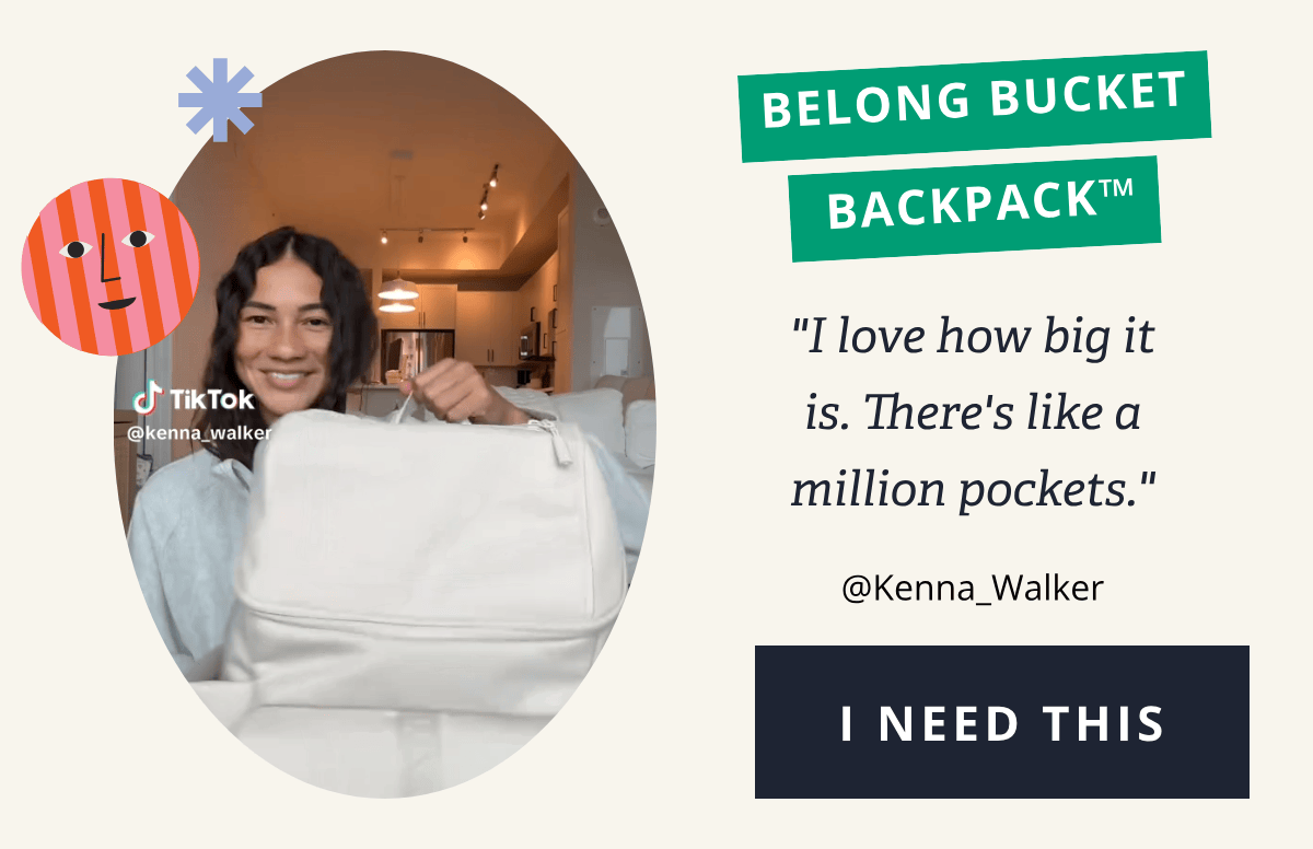 Belong Bucket Backpack™  "I love how big it is. There's like a million pockets." - @Kenna_Walker [ I NEED THIS ]