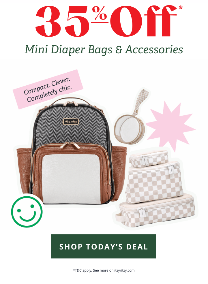 35% Off* Mini Diaper Bags & Accessories  | Compact. Clever. Completely chic. [ SHOP TODAY'S DEAL ]  *T&C apply. See more on itzyritzy.com