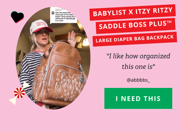 Babylist x Itzy Ritzy Saddle Boss Plus | Large diaper bag backpack | "I like how organized this one is" @abbbbs_ [I NEED THIS]