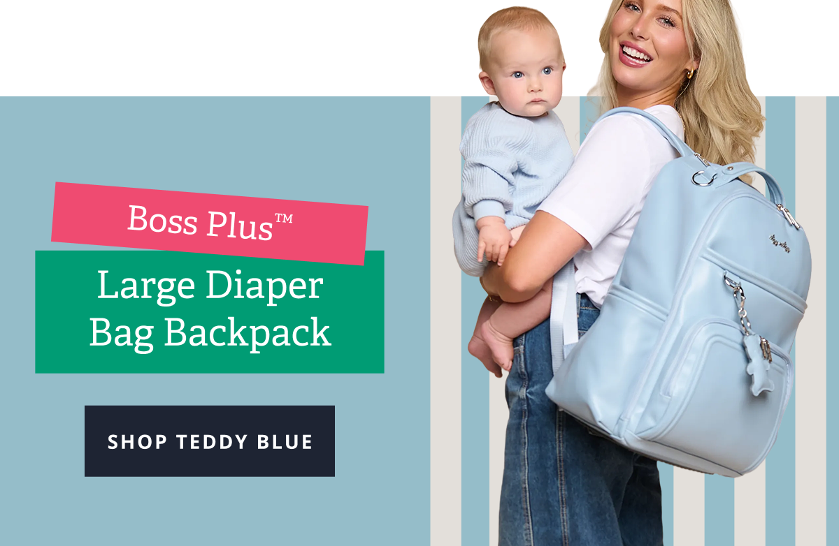 Boss Plus | Large Diaper Bag Backpack [ SHOP TEDDY BLUE ]
