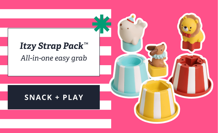 Itzy Strap Pack™ - All-in-one easy grab [ SNACK + PLAY ]