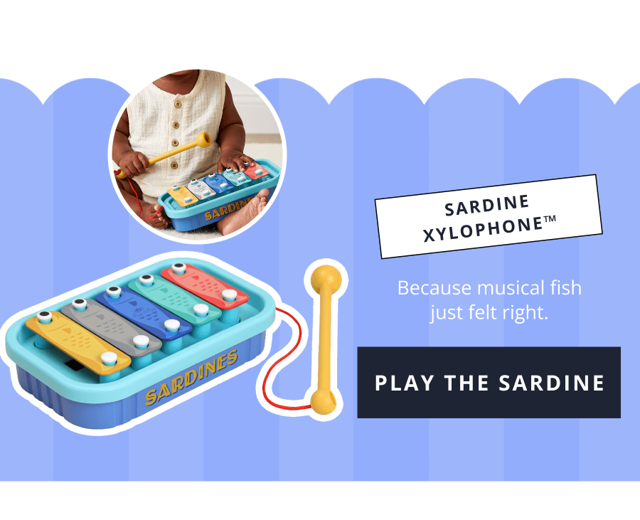 Sardine Xylophone™ | Because musical fish just felt right. [ PLAY THE SARDINE ]