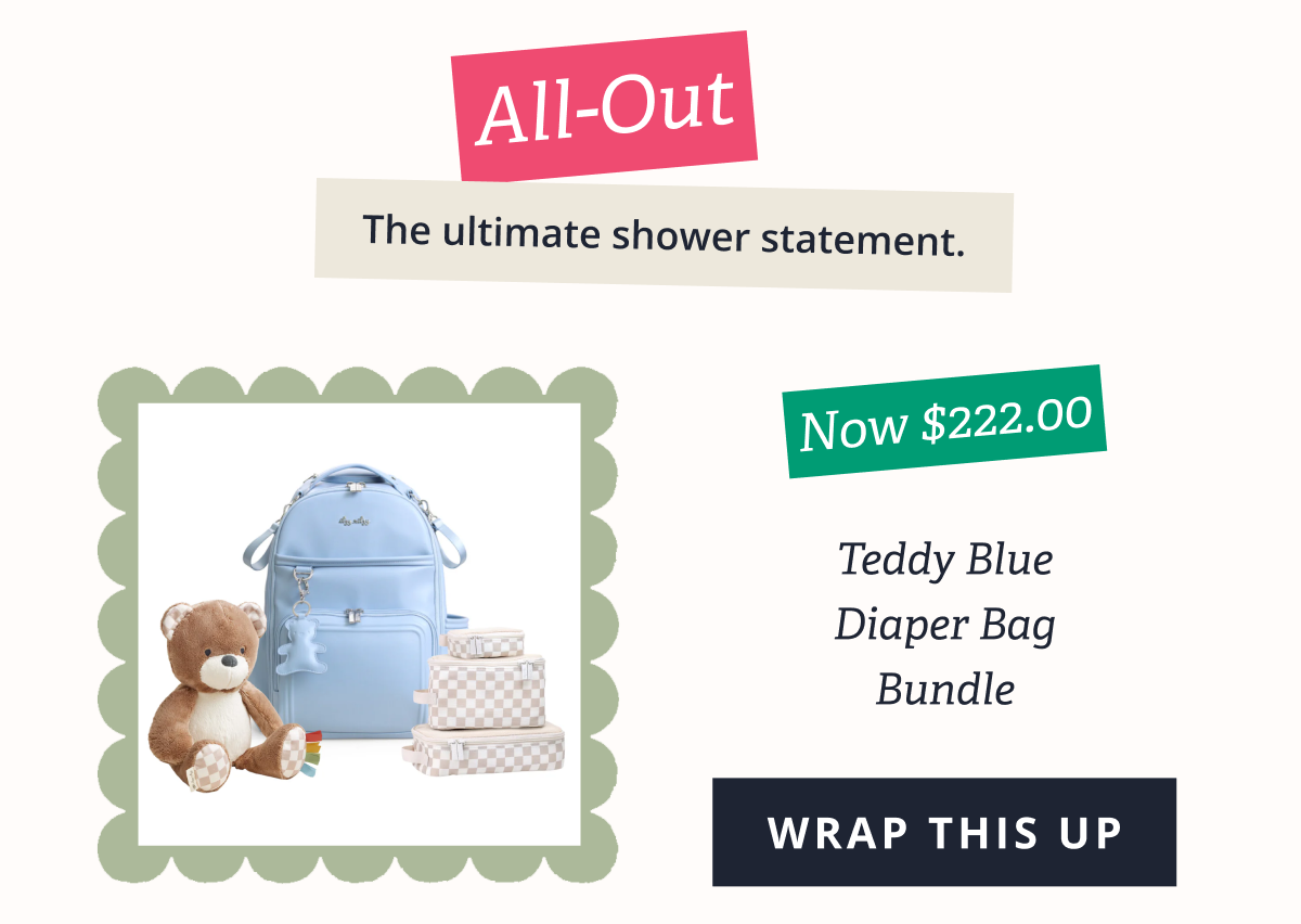 All-Out | All-Out | Now $222.00 - Teddy Blue Diaper Bag Bundle [ WRAP THIS UP ]