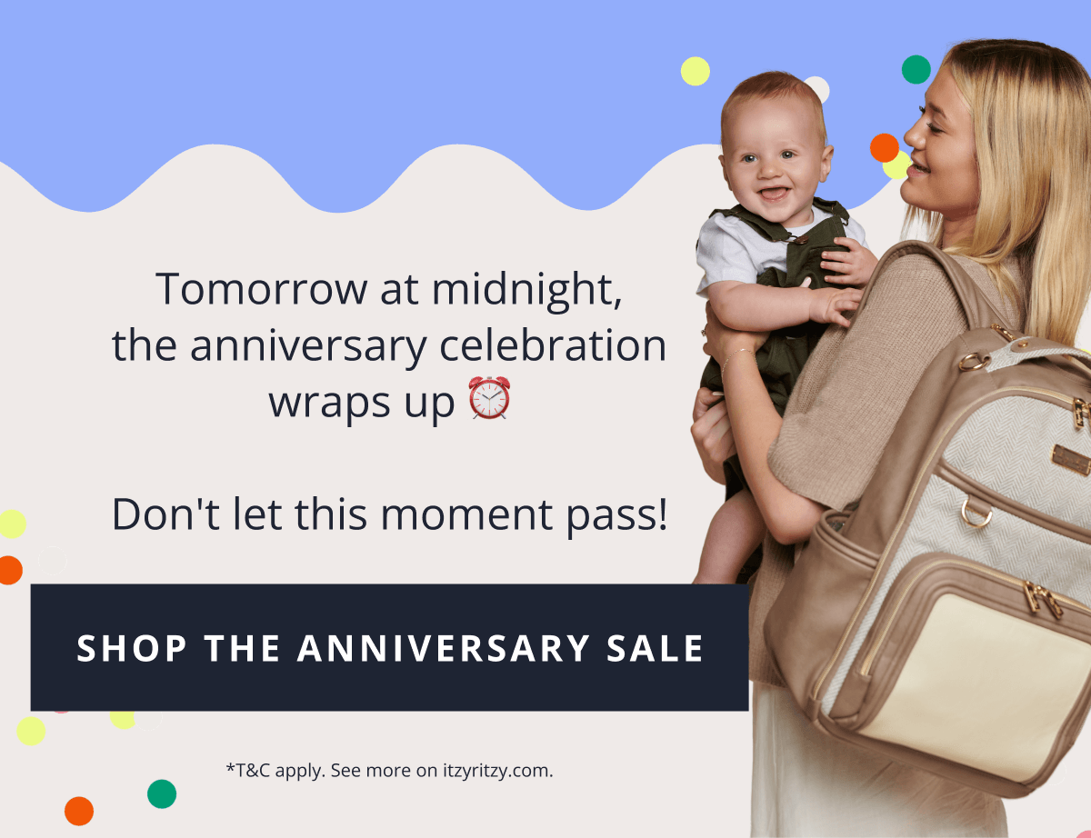 Tomorrow at midnight, the anniversary celebration wraps up ⏰  Don't let this moment pass! [ SHOP THE ANNIVERSARY SALE ]  *T&C apply. See more on itzyritzy.com.