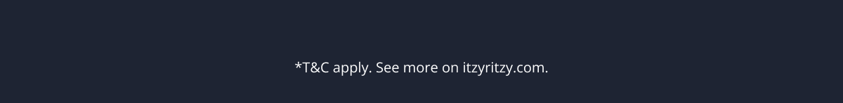 *T&C apply. See more on itzyritzy.com.