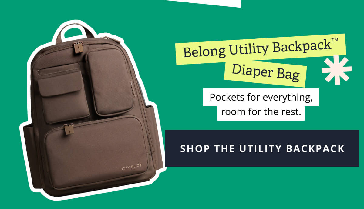 Belong Utility Backpack™ Diaper Bag | Pockets for everything, room for the rest. [ SHOP THE UTILITY BACKPACK ]