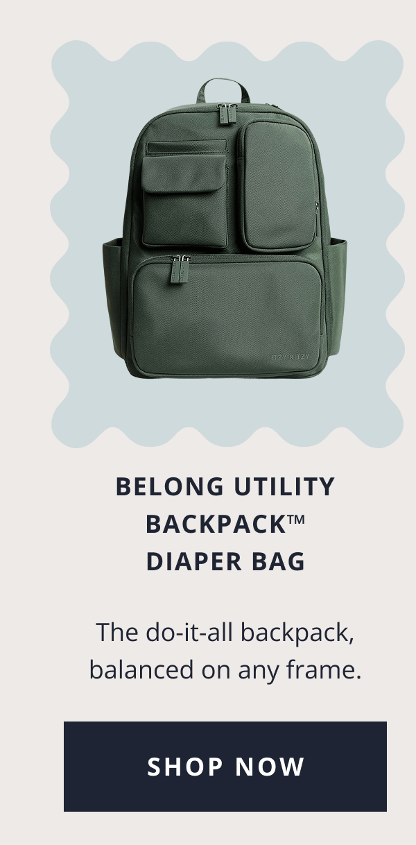 Belong Utility Backpack™ Diaper Bag | The do-it-all backpack, balanced on any frame. [ SHOP NOW ]