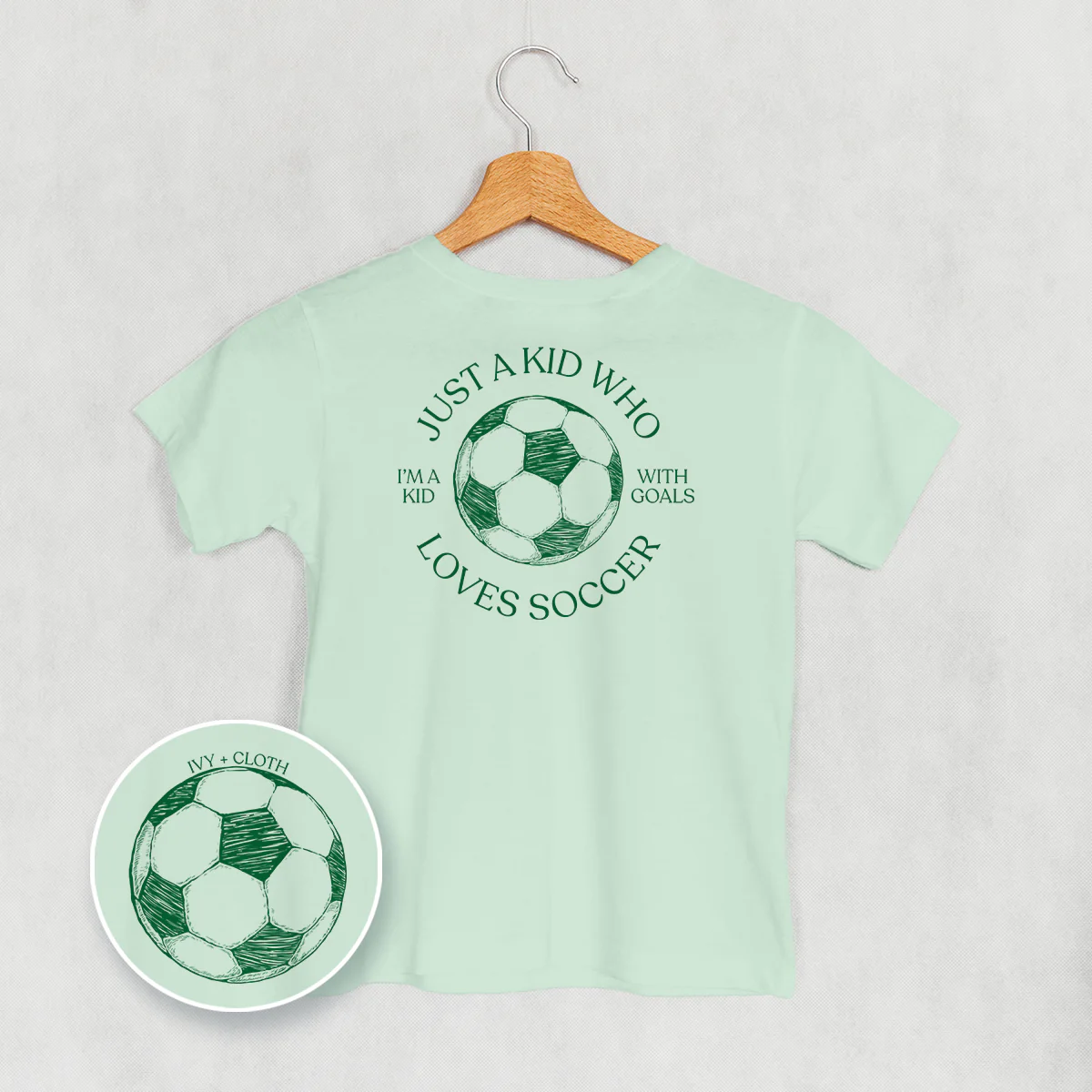 Image of Just A Kid Who Loves Soccer (Kids Back Print)
