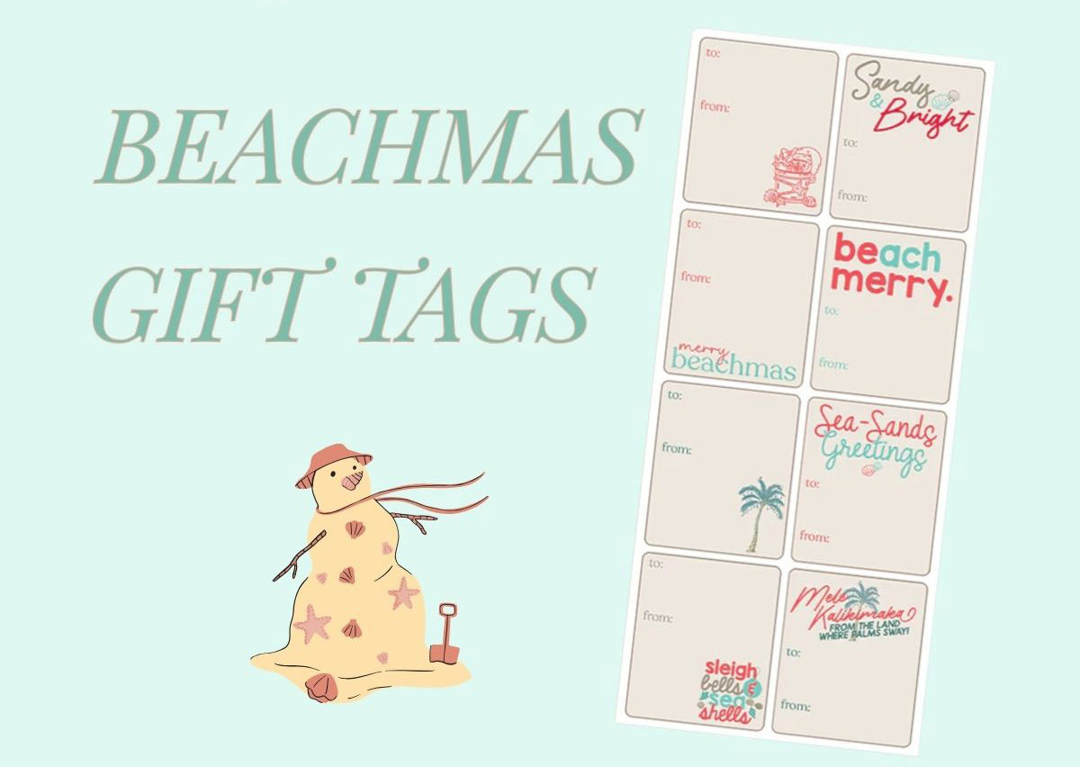 beach gift tags