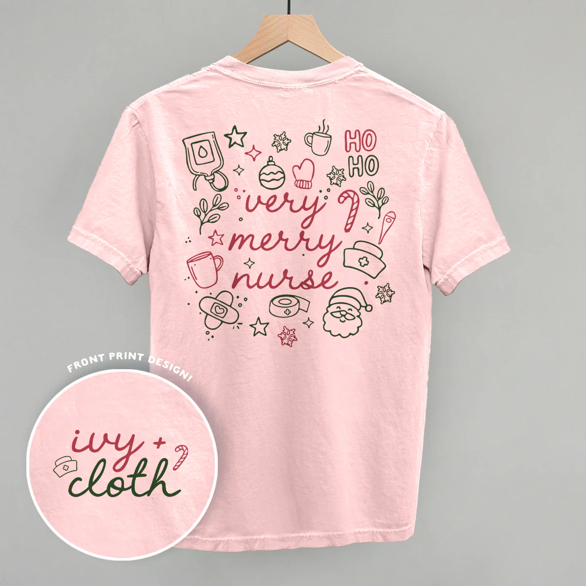 Image of Very Merry Nurse Doodles (Back Print)