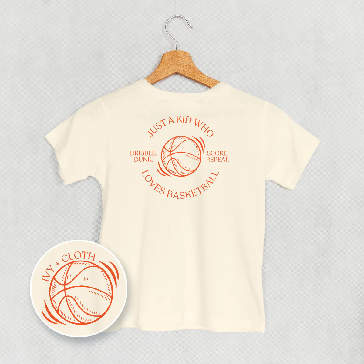 Image of Just A Kid Who Loves Basketball (Kids Back Print)