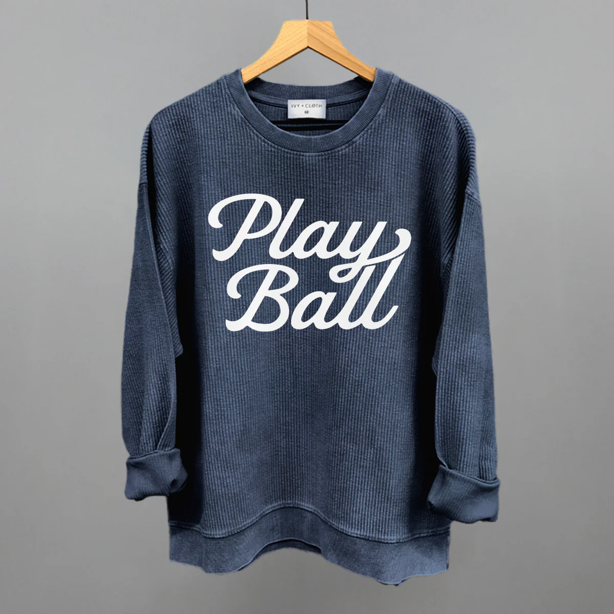 Image of Play Ball (Vintage Script White)