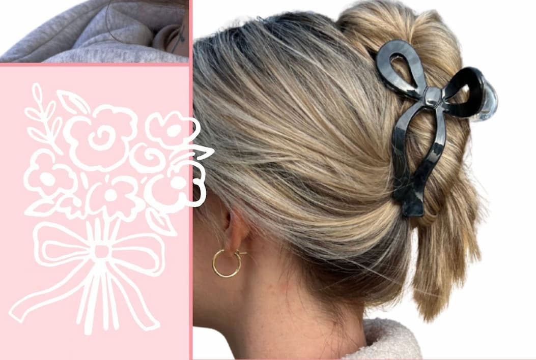 black bow clip
