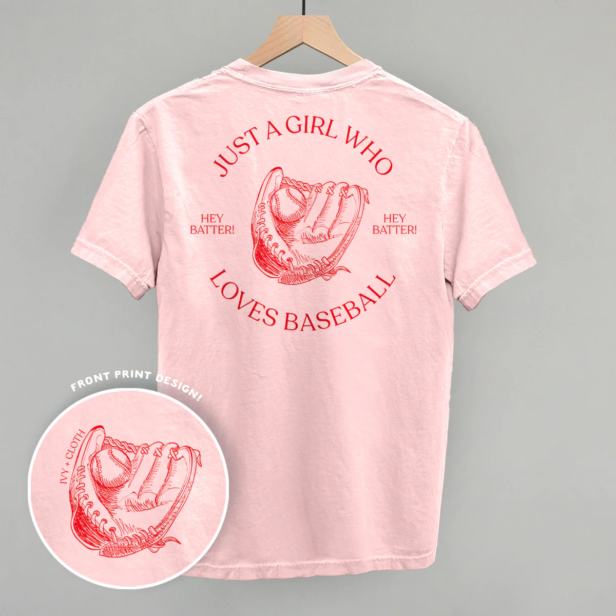 Image of Just A Girl Who Loves Baseball (Back Print)