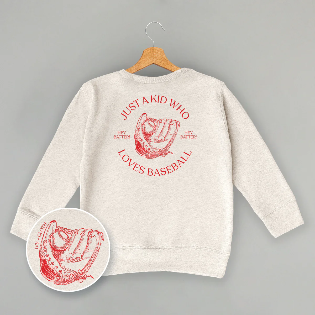 Image of Just A Kid Who Loves Baseball (Kids Back Print)