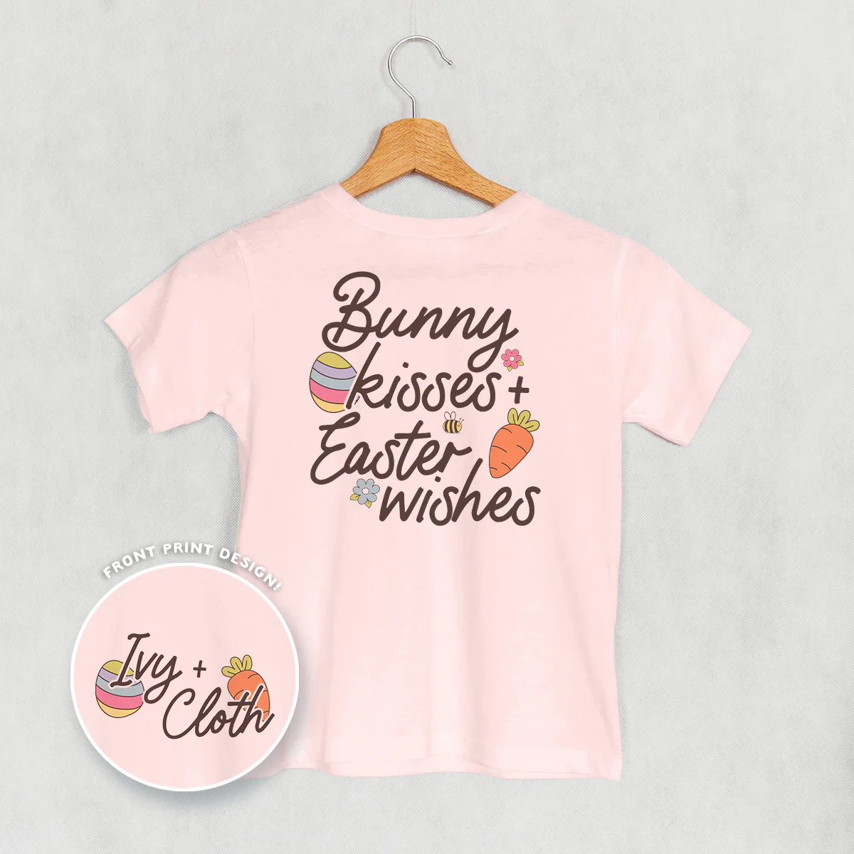 Image of Bunny Kisses + Easter Wishes (Kids Back Print)