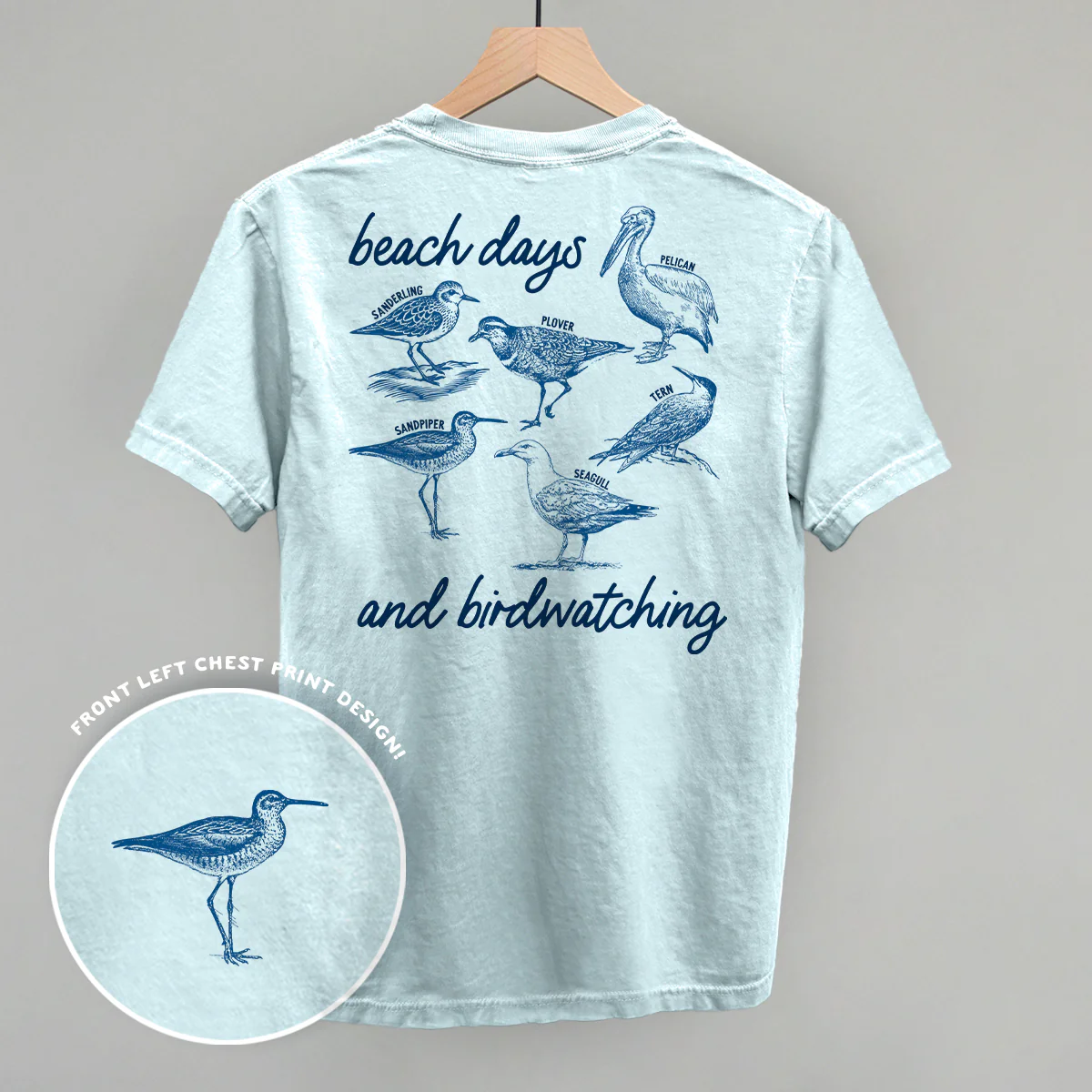 Image of Beach Days And Birdwatching (Back Print)