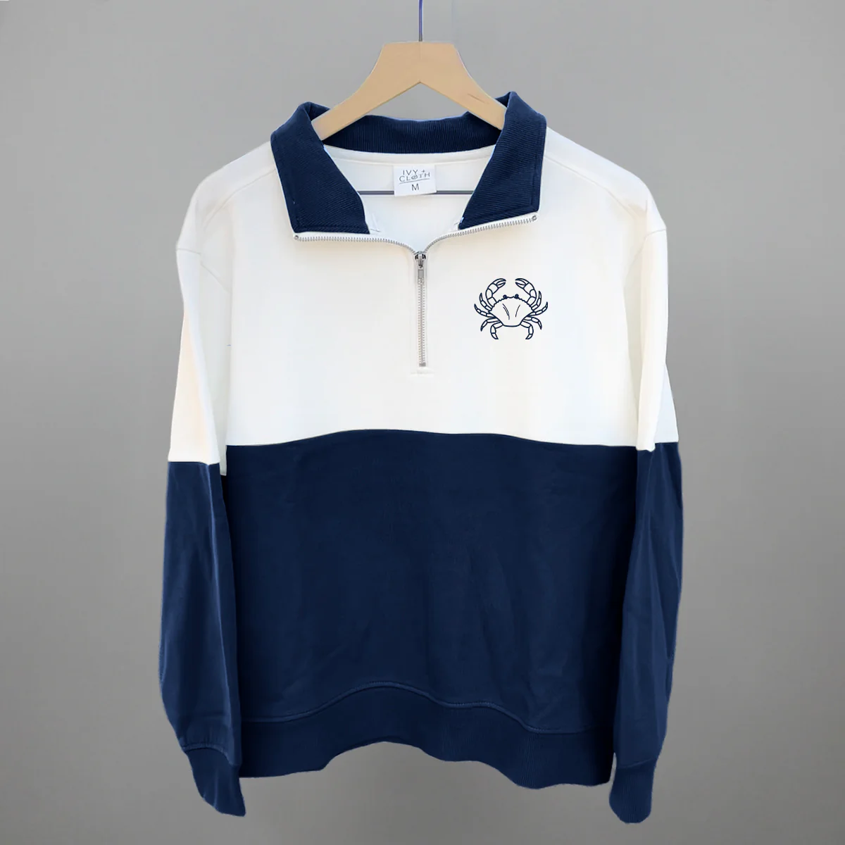 Image of Crab Doodle (Navy Blue) (Left Chest)