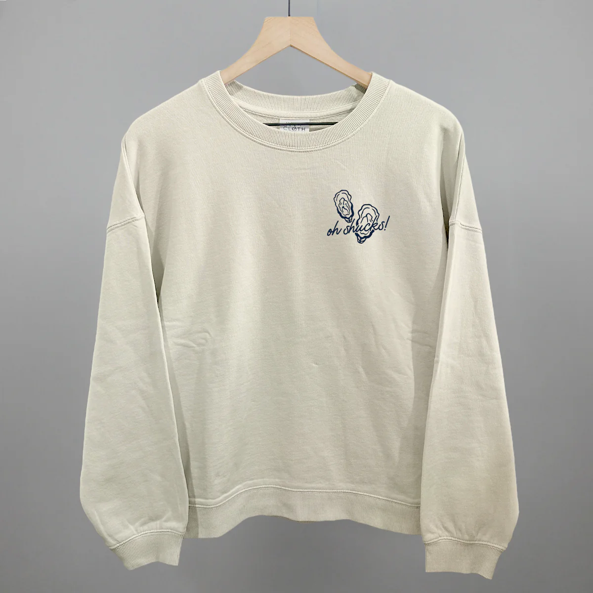 Image of Oh Shucks Oysters (Navy Blue) (Left Chest)