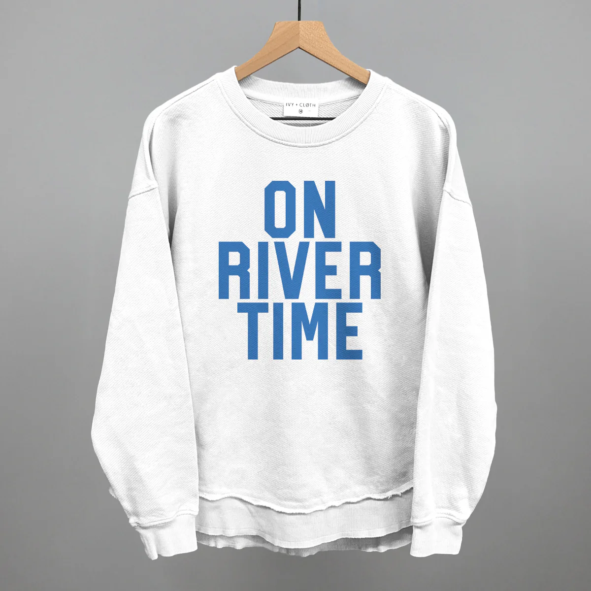 Image of On River Time Block Letters