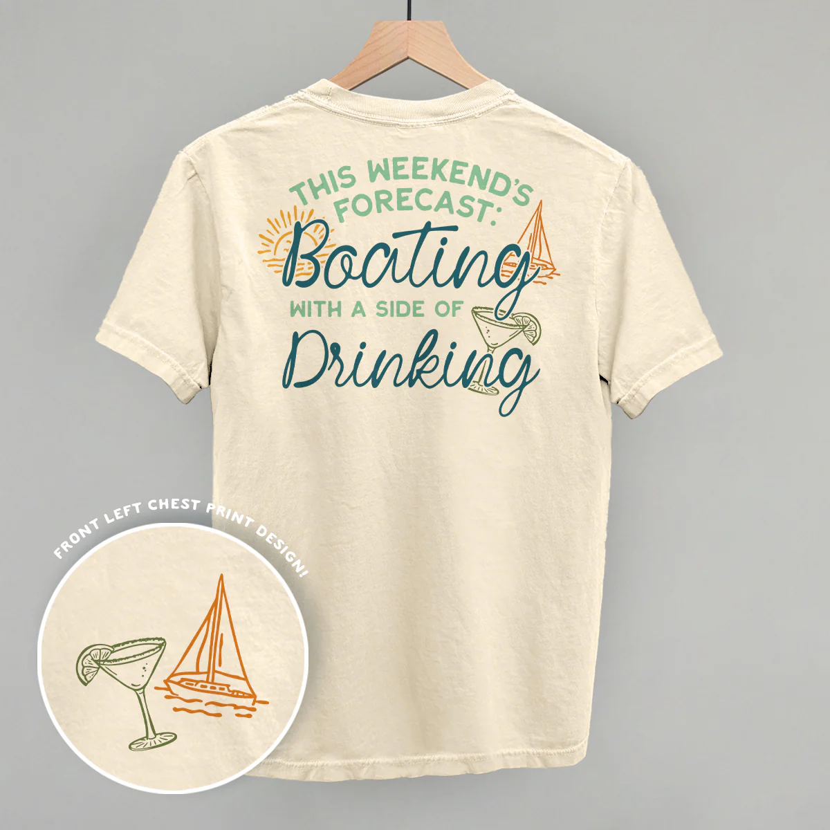 Image of Weekend Forecast- Boating and Drinking (Back Print)