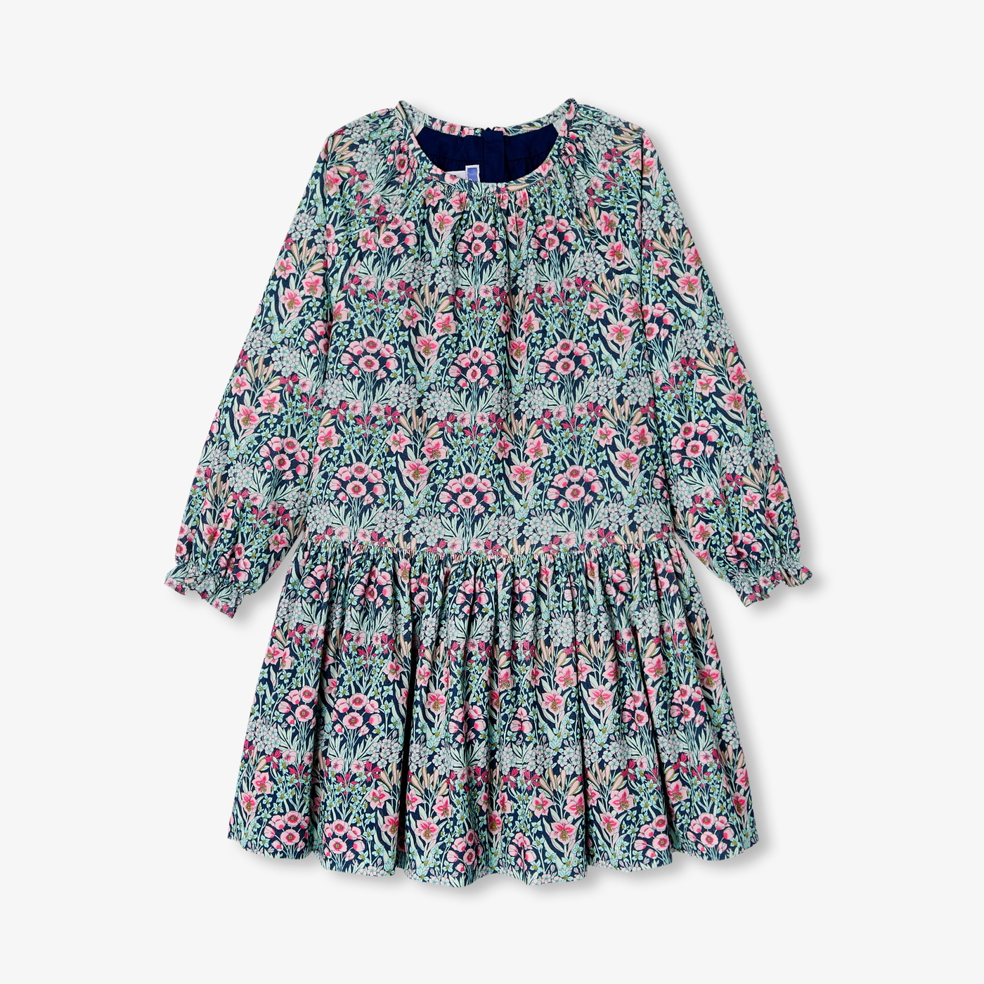 Velvet dress in Liberty fabric
