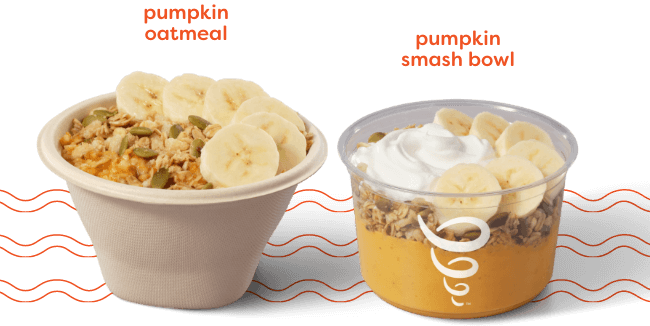 pumpkin bowl and oatmeal
