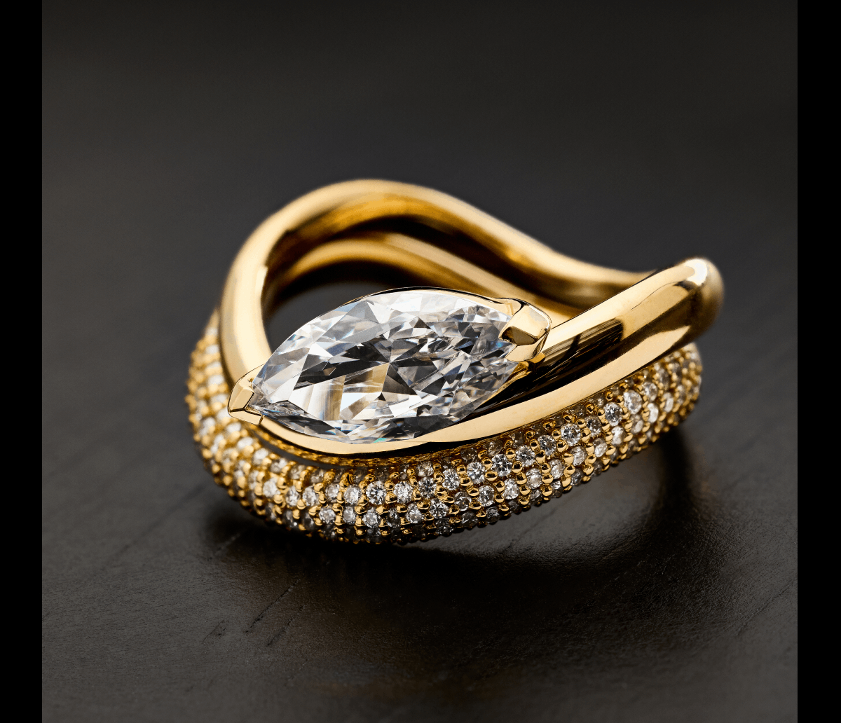 Make waves with our unique collection of engagement and wedding rings.
