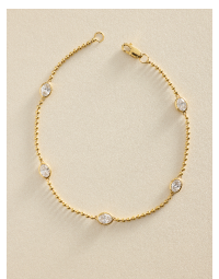 Our new Diamond + Bead Chain Collection remixes bezel set jewelry with subtle bead details.