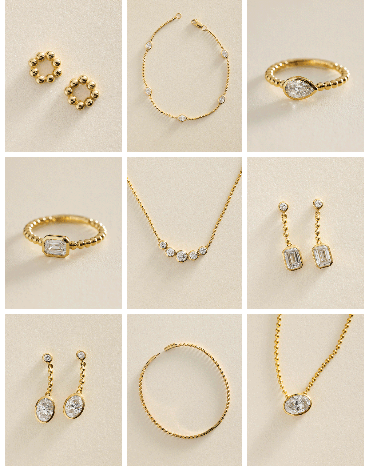 Explore the additive style of our Diamond + Bead Chain Collection that elevate your bold aesthetic.