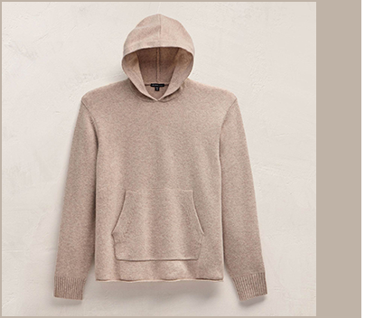 Recycled Cashmere Hooded Pullover