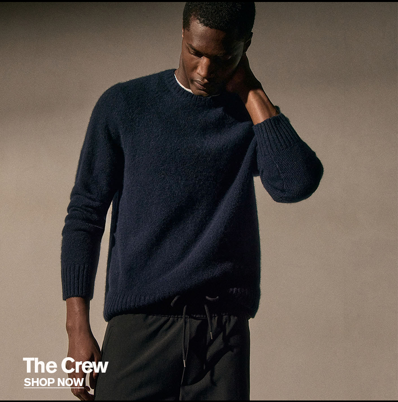 MEN'S LIGHTWEIGHT TEXTURED CASHMERE CREW
